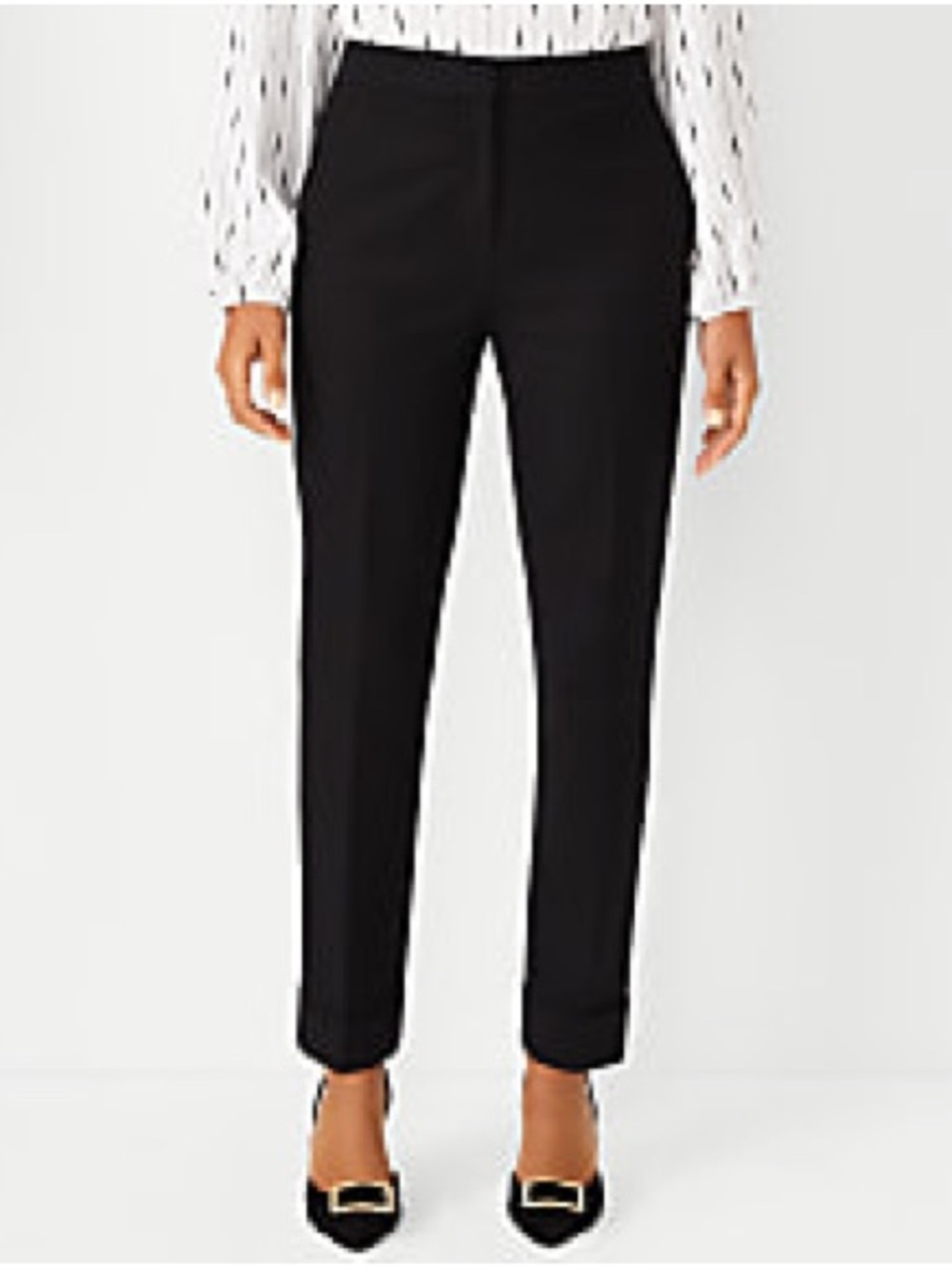 Ann Taylor NWT The Ankle Pant High Rise in Curvy Black Size 8